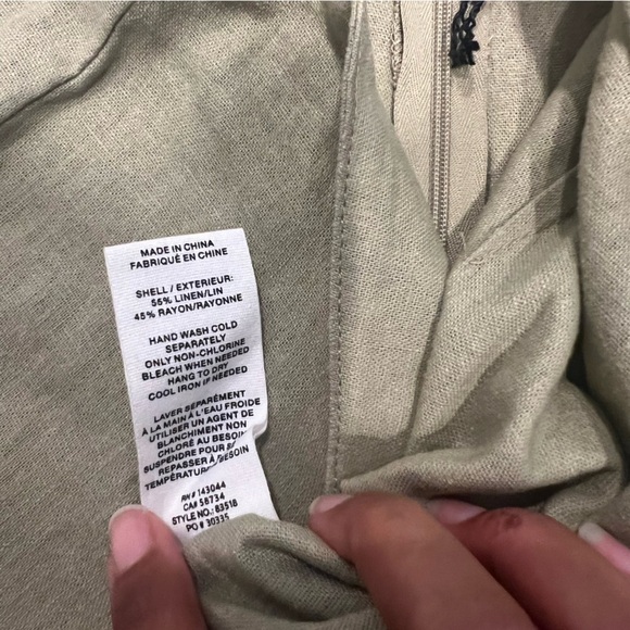 Avec Les Filles Wide Leg Linen-Blend Pant. New - Picture 5 of 8